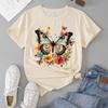Fashion Women Animals Butterflies Bees Print T Shirt Funny Casual O-neck Short Sleeves T-shirt Summer Female Tee Shirt