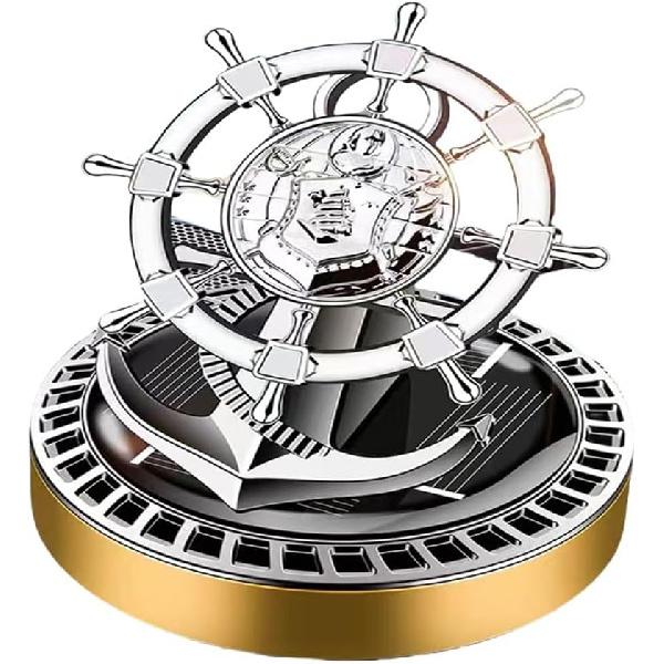 1 Автомобильный ароматизатор воздуха на солнечной энергии, вращающийся, для рулевого управления, автомобильный освежитель воздуха, подходит для автомобилей, может