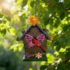 Outdoor Hanging Bird House Garden Decoration Metal Ornament Easy To Install Novelty Birdhouse