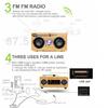 Classical Receiver USB With MP3 Player Remote Control Retro Vintage Radio Super Bass FM Radio Bamboo Multimedia Speaker