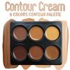6-цветная палитра для контуринга контуров, палитра теней для носа и боковых теней, консилер, контур лица жениха, создание трехмерного макияжа лица