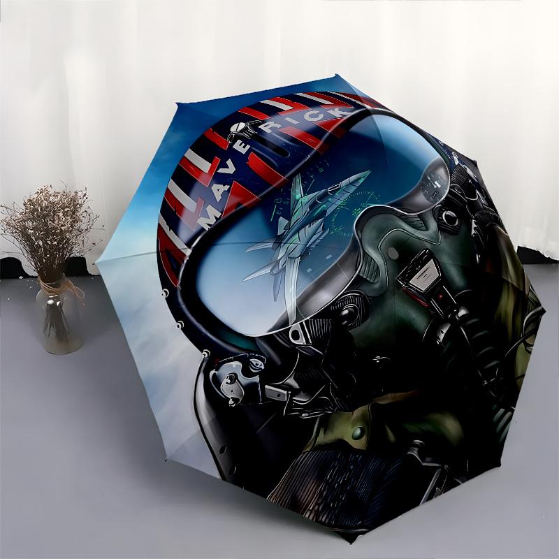 Pilot,Maverick Automatic Folding Umbrella 8 Ribs Lightweight Design, Durable Iron Frame, Compact and Portable, Ideal Birthday or Christmas