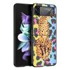Сексуальный Модный Чехол с Леопардовым Принтом для Samsung Galaxy Z Flip3 Flip4 Flip5 Чехол-Оболочка для Z Flip 3 4 5 6 7 Жесткая Складная Крышка