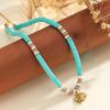 Atoztide Fashion Ocean Series Polymer Clay Necklace Bracelet Jewelry Set for Women Stainless Steel Shell Conch Pendant Set Gift