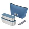 Термос Bento Box 2 Tier Slim Fresh Lunch Box 635 мл Серый Синий DSA-605W GNV