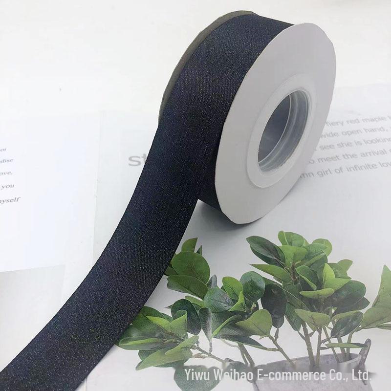 Лента высокого качества Jinwei 2,5 см: Плотный, зашифрованный дизайн с изображением черного лебедя для украшения подарочных коробок и свадебных конфет.