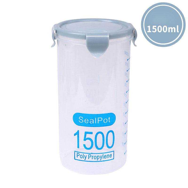 Бытовая прозрачная пластиковая герметичная банка для пищевых продуктов, кухонный ящик для хранения, резервуар для хранения