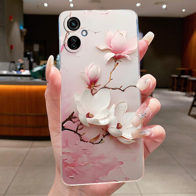 For Tecno Camon 19 Neo Casing Luxury Fashion Butterfly Flowers Soft TPU Silicone Clear Back Cover Camon 19Neo CH6i Phone Case