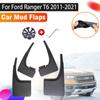 4pcs Car Mudguards For Ford Ranger T6 Accessories 2011~ Mud Mudflap Mudguard Splash Guard Front Rear Fender Car