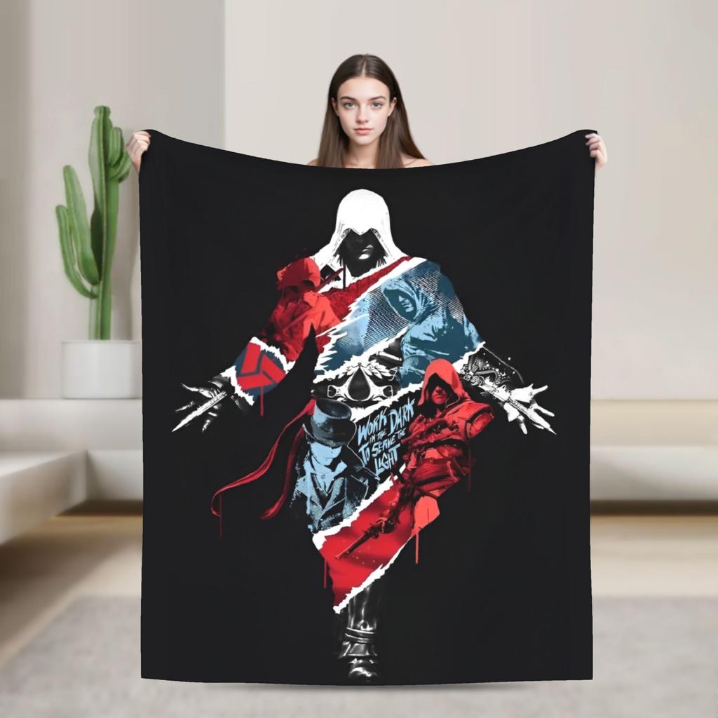 A- Assassin's Creed Пледы Фланелевые Винтажные Теплые Пледы для Покрывала Осень/Зима