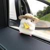 Cute Creative Hamster with Straw Hat Car Decoration Auto Interior Dashboard Accessory Auto Adorns Car Ornament Decorative Decor