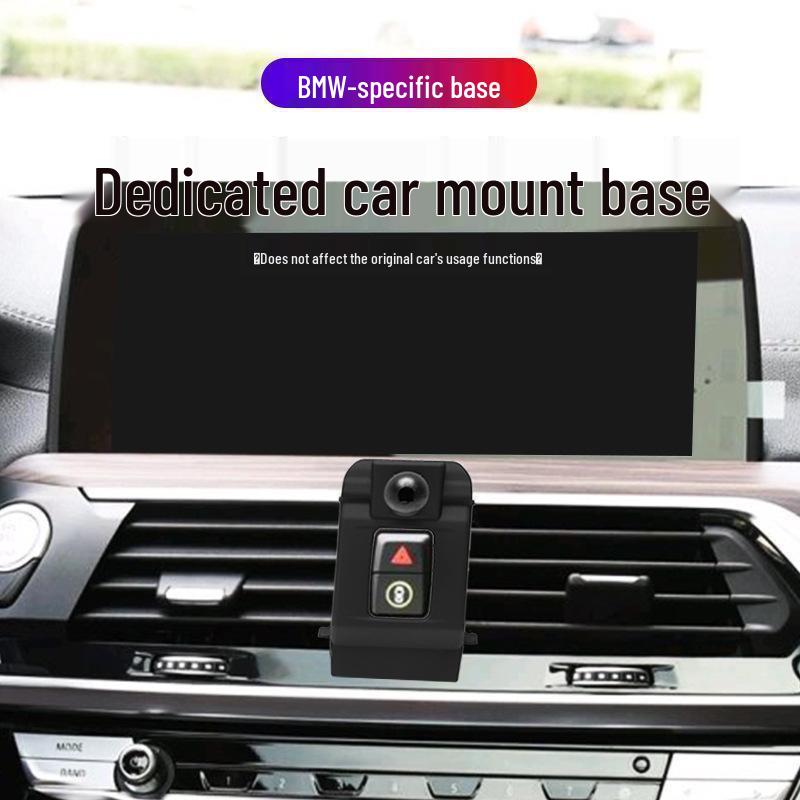 Car Phone Holder Base for BMW 1, 3, 5, 6, 7 Series, GT, X2, X4, X5, X6, X7.