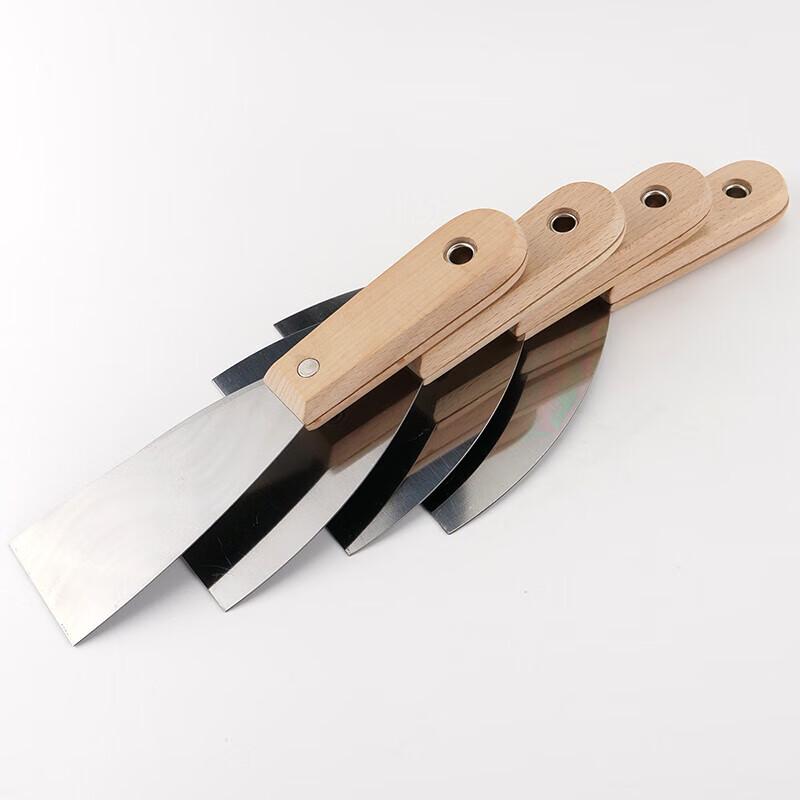 Ice Yu BYQ-572 Wooden Handle Stainless Steel Scraper Set