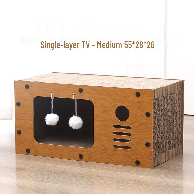 Multifunctional Cat Tree & Scratching Board with Nest and Toy