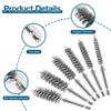 6/12Pcs Stainless Steel Wire Brush Drilling Cleaning Brush Set 1/4 Inch Hexagonal Handle Grinding Polishing Rust Removal Tools