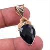 Натуральный черный оникс, драгоценный камень 925 пробы, двухцветный кулон из стерлингового серебра 925 пробы, 1,50 дюйма, R0E99
