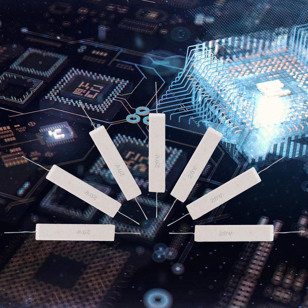 10Pcs Cement Resistor Power Resistance + 5percent High Accuracy for Printed Circuit Board 20W(10R)