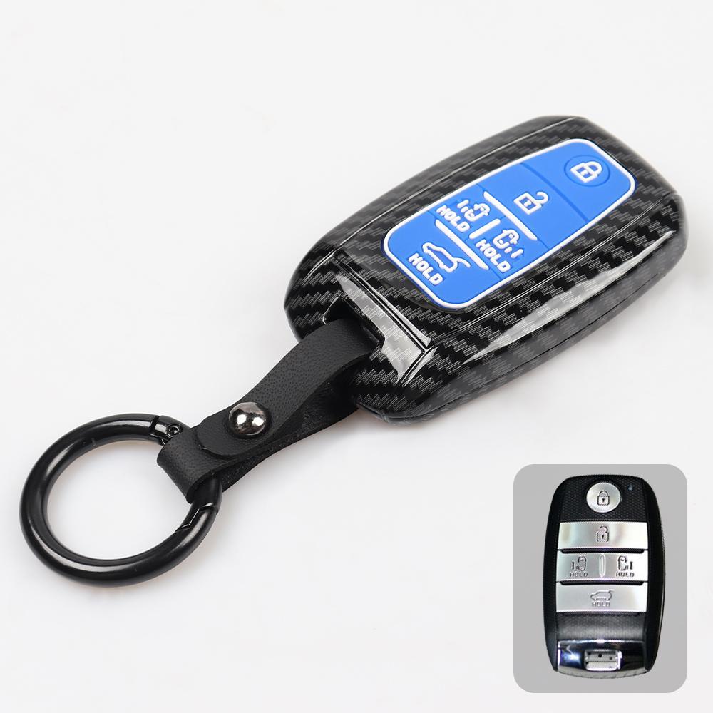 Для Kia Sedona Grand Carnival 2015 2016 2017 2018 Stonic Forte Niro Soul Sorento ABS карбоновый чехол для автомобильного ключа