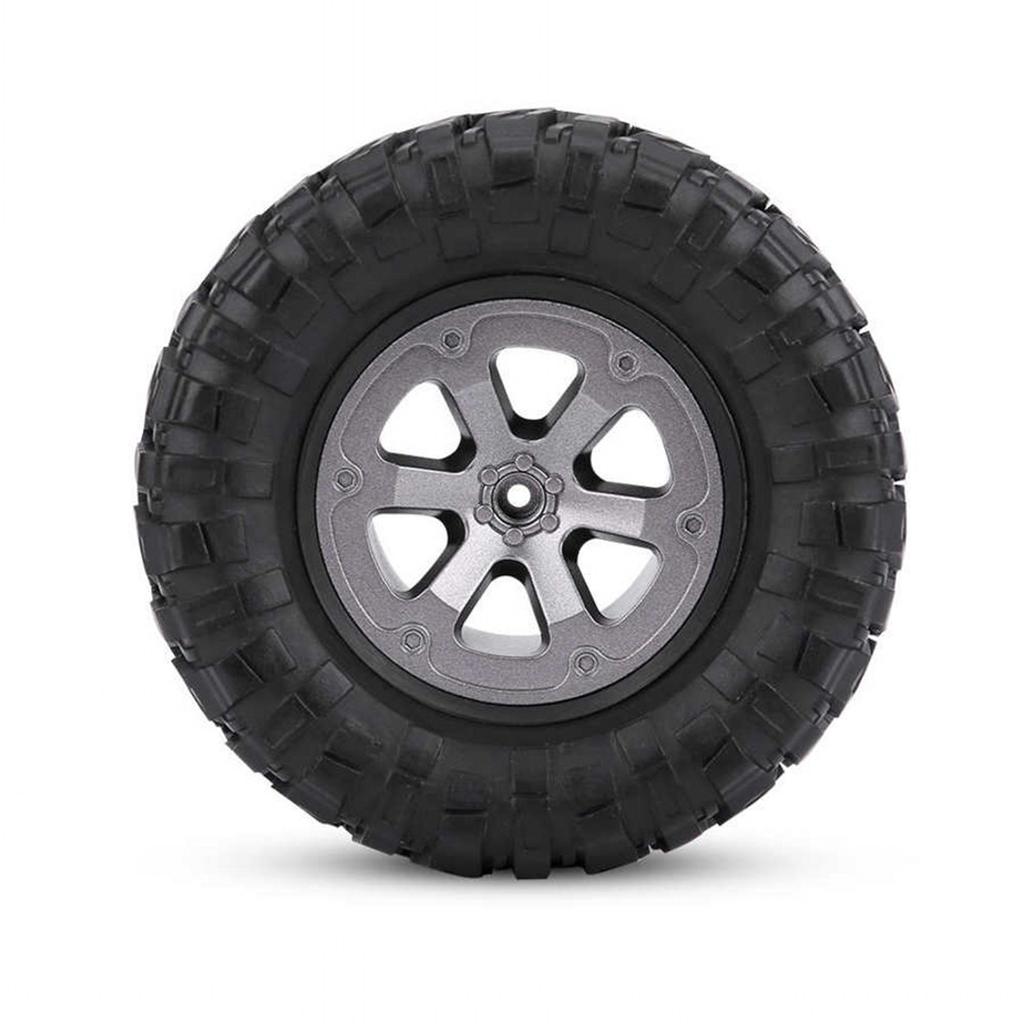 4PCS RC Rubber Wheel Tyre & Wheel Rims Set Modification Parts for WPL C14 C24 MN D90 99S RC 4WD Off-road Vehicle Part