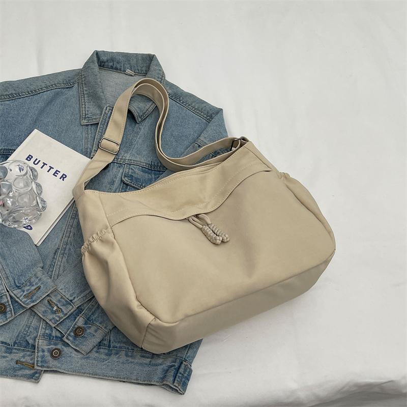 Large Capacity Women's Tote Bag Solid Color Shoulder Crossbody Bag Dumpling Bag