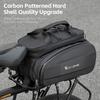 WEST BIKING Велосипедная сумка на заднее сиденье Жесткий корпус Большая вместимость Велосипедный багажник-кофр для MTB и шоссейного велосипеда Расширяемая велосипедная сумка на задний багажник