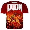 Футболки Doom FPS Game с 3D принтом, уличная одежда для мужчин и женщин, крутая футболка большого размера с круглым вырезом, Harajuku, модные детские футболки для мальчиков, топы, одежда