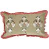 Подушка Vivienne 30x50см Цветочная вышивка Прямоугольная подушка с наполнителем (Вивьен) [Фриндж Розовый] 82100CU-PK