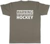 Warning May Start Talking About Hockey Mens Unisex T-Shirt Tee
