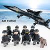 Набор военных строительных блоков MOC, самолет-разведчик Blackbird, самолет-истребитель ВВС США, строительные блоки, игрушки
