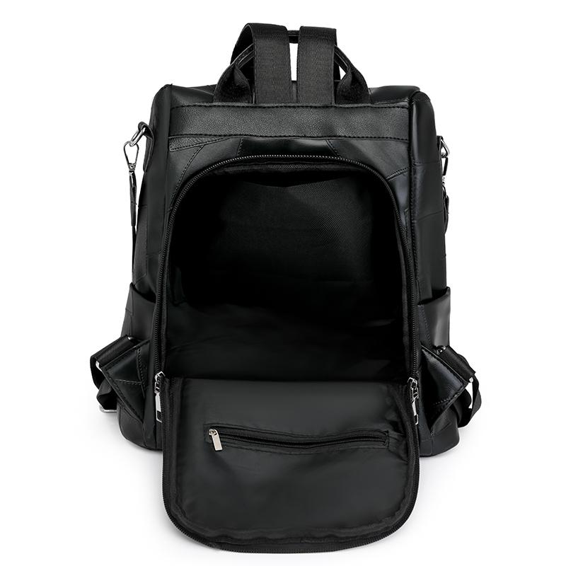 Soft Leather Backpack Large Capacity Backpack Women's Outdoor Travel Shoulder Bag Anti-Theft Bag