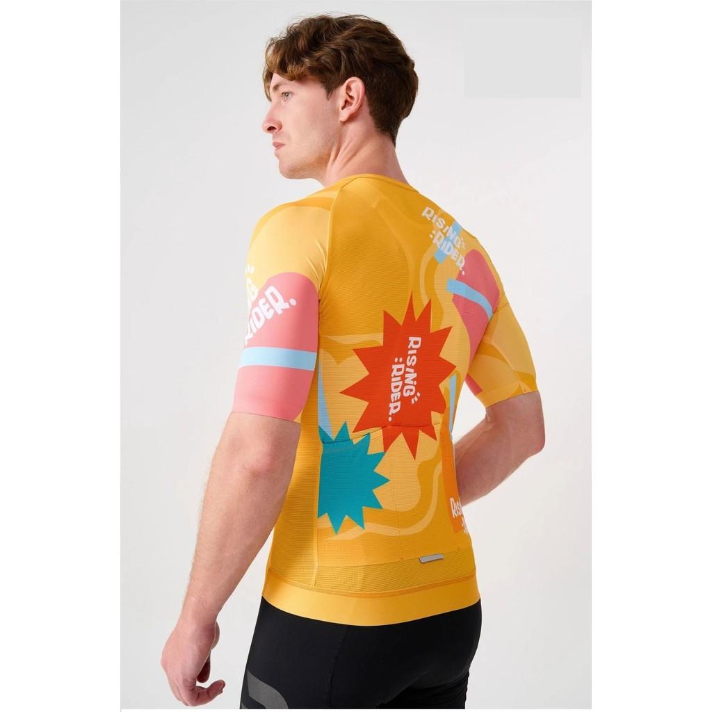 2025New Cycling Jersey Spring Summer Short Sleeve Sun Protection Road Bike Men's Outdoor Breathable Quick-Dry Top