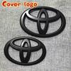 Матовый черный ABS НАКЛАДКА на передний логотип автомобиля Для Toyota Corolla Vios CHR RAV4 HRV Camry Alphard Yaris Reiz Highlander PRIUS LEVIN