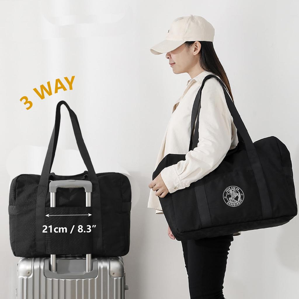 JEELAD Boston Travel Duffel Carry Travel Large Water Business 2 Nights 3 School Bag, Bag, 3WAY, Foldable, Bag, Bag, Bag, Capacity, Lightweight,