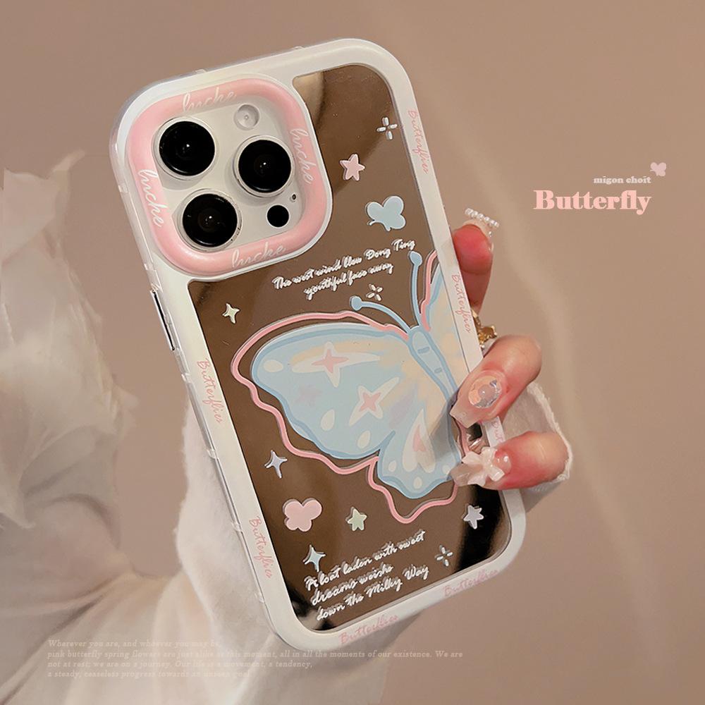Креативный зеркальный чехол-бабочка для iPhone 17 iPhone 17 Pro Max