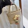 Trendy Mini Woven Tote Bag For Women Stylish Beach Vacation Accessory 2024