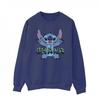 Mens Lilo And Stitch Ohana Blue Glitch Sweatshirt