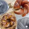 Multifuntional Cake Baking Molds Hollow Baking Pans Silicone Texture Striped Baking Molds Cake Pans for Baking Bread