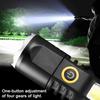 Dual Light Source Flashlight Portable High Brightness Light Outdoor Telescopic Focusing Adjustable Flashlight USB