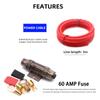 6/10GA автомобильный аудио усилитель кабель 60AMP сабвуфер мощность медный алюминиевый монтажные комплекты проводки детали для модификации автомобиля