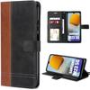 Protective Case for Samsung Galaxy M23 5G - BOOLING - Leather Effect - Two-Tone Brown