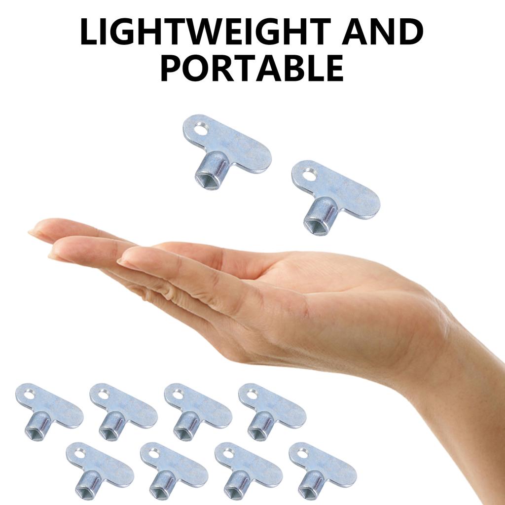 10 шт. Кран для воды радиатора, сантехнический ключ для стравливания воздуха, инструмент-ключ для радиатора, ключ для выпускного клапана радиатора для стандартных отопительных клапанов