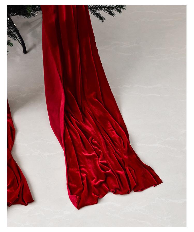 Бархатные винно-красные банты Рождественские елочные украшения - Праздничные декоративные подвески