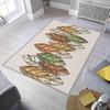 Декоративный специальный дизайн, современный узор в виде листьев, нескользящий моющийся ковер для пола