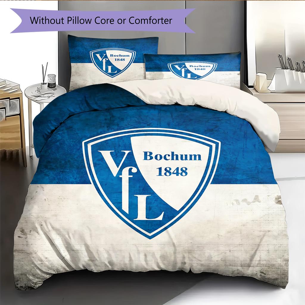 Bochum Pattern Bedding Home Decoration Birthday Gift (1 * duvet cover + 2 * pillowcase, without core)
