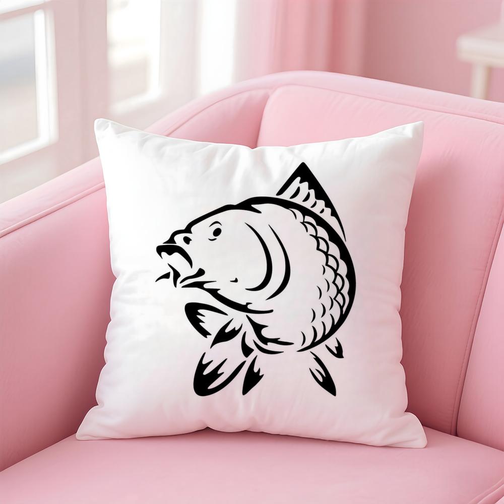 NNash Fishing logo Cushion Cover Linen Pillowcase Cover Soft Decor for Sofa Home Room