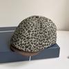 Flat Leopard Newsboy Cap Vintage Painter Cap Trend Leopard Print Beret  Streetwear
