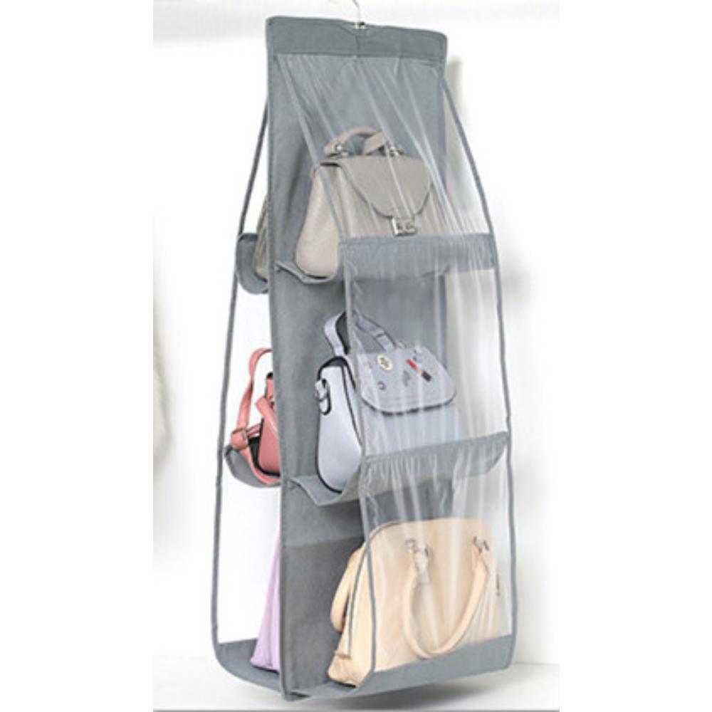 For Wardrobe Closet Transparent Storage Bag Hanging Handbag Organizer Door Wall Clear Sundry Shoe Bag with Hanger Pouch