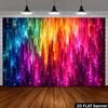 2D plane colorful party banner background with gradient glittering sequins themeDJH