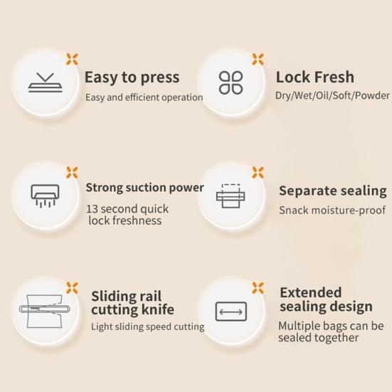 Машина для вакуумной упаковки продуктов 62 кПа Мощность всасывания Простая в эксплуатации Мощная Полностью автоматическая Машина для запайки продуктов