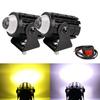 Motorcycle Mini Driving Light Dual Colo for Headlight Auxiliary Spotlight Lamp R ATV Scooter Moto Fog Light Accessories 9-36V